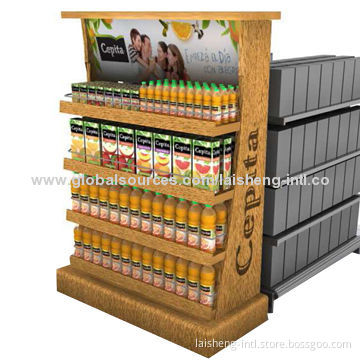 Beverage display stand with shelves, made of high quality woodNew